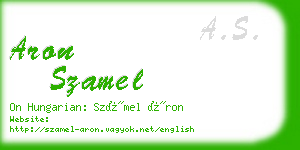 aron szamel business card